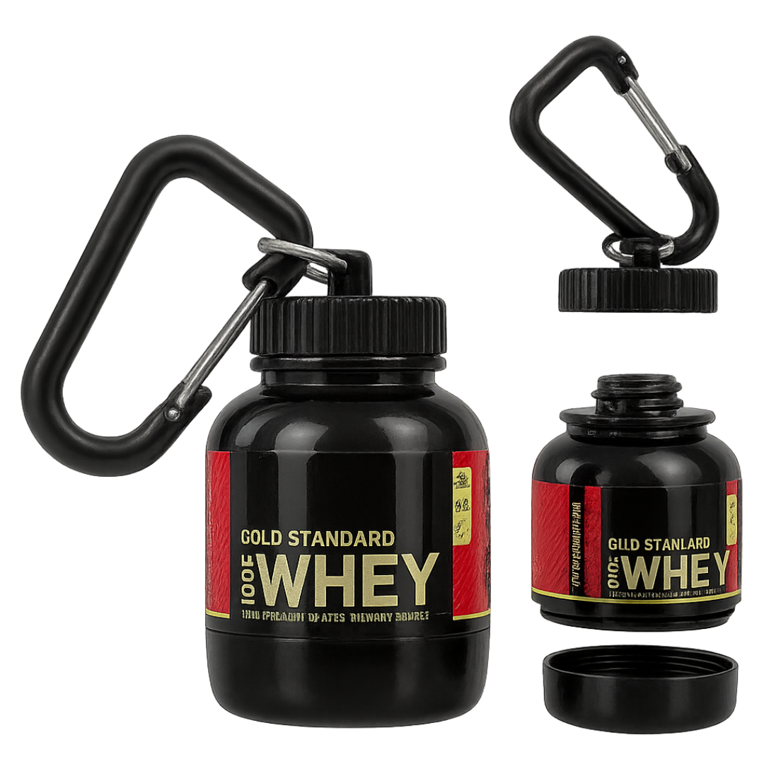 Whey Protein Keychain Container